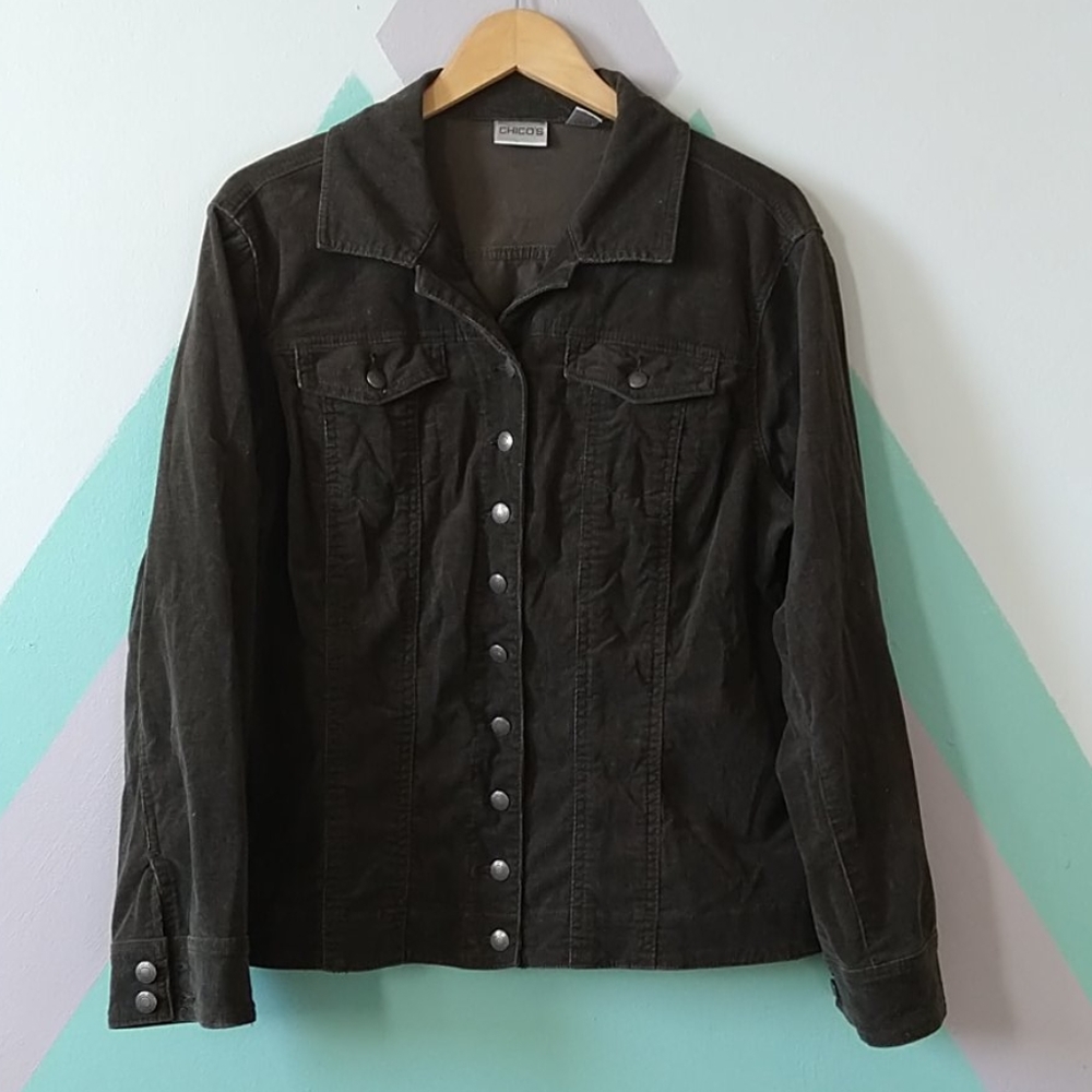Chico's Size 2 Corduroy Jacket